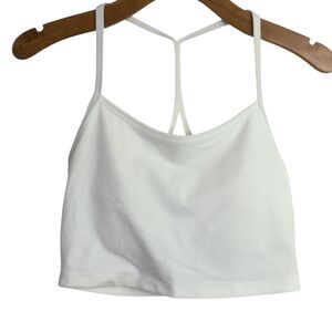 Calme Womens Cross Back Cami Top Sleeveless Comfortable White Size Medium NWT